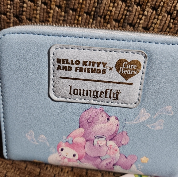 Hello Kitty And Friends X Care Bears Mini Zip Wallet Loungefly On Hand HTF - Picture 5 of 8
